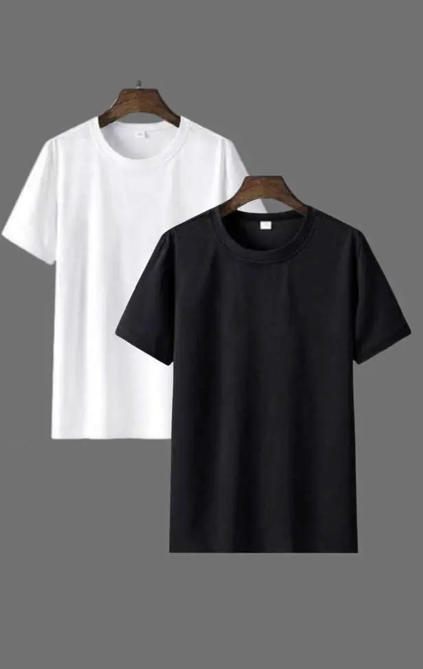 Black and white plane best quality t-shirt