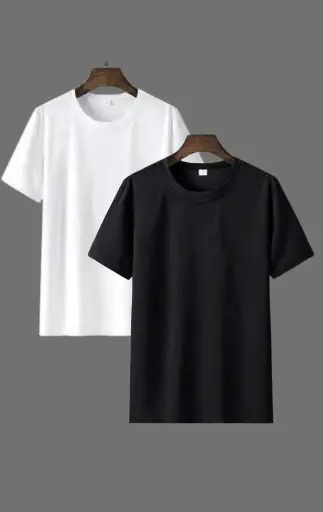 Black and white plane best quality t-shirt